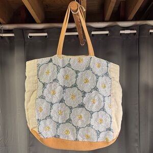 Anthropologie Jasper & Jeera Floral Tote Bag